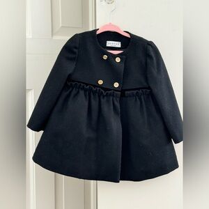 Nueces wool baby coat. Size 24m. Black